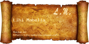 Lihi Mabella névjegykártya